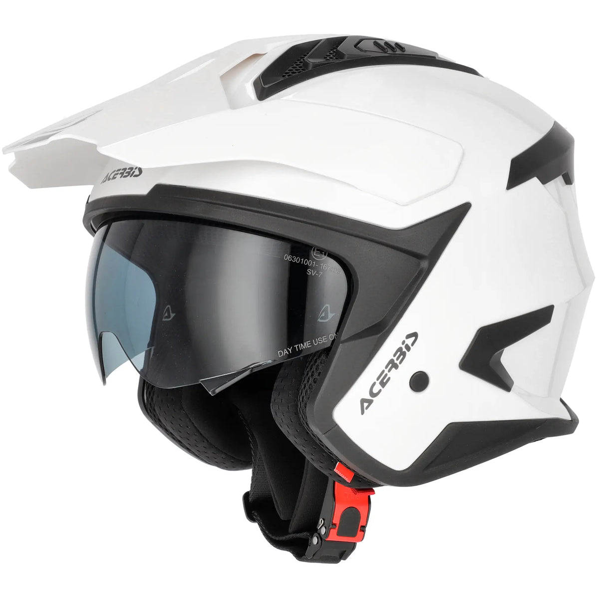 Casco Acerbis Jet Aria Evo Solid - Blanco Brillo
