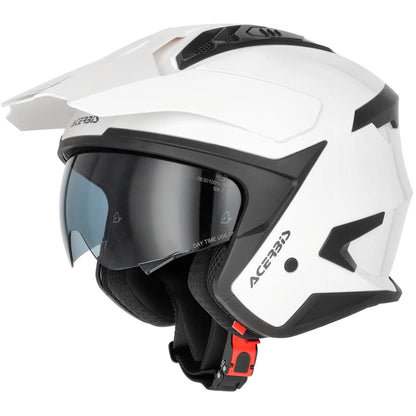 Casco Acerbis Jet Aria Evo Solid - Blanco Brillo