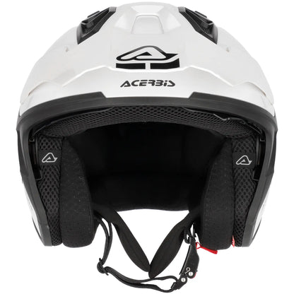 Casco Acerbis Jet Aria Evo Solid - Blanco Brillo