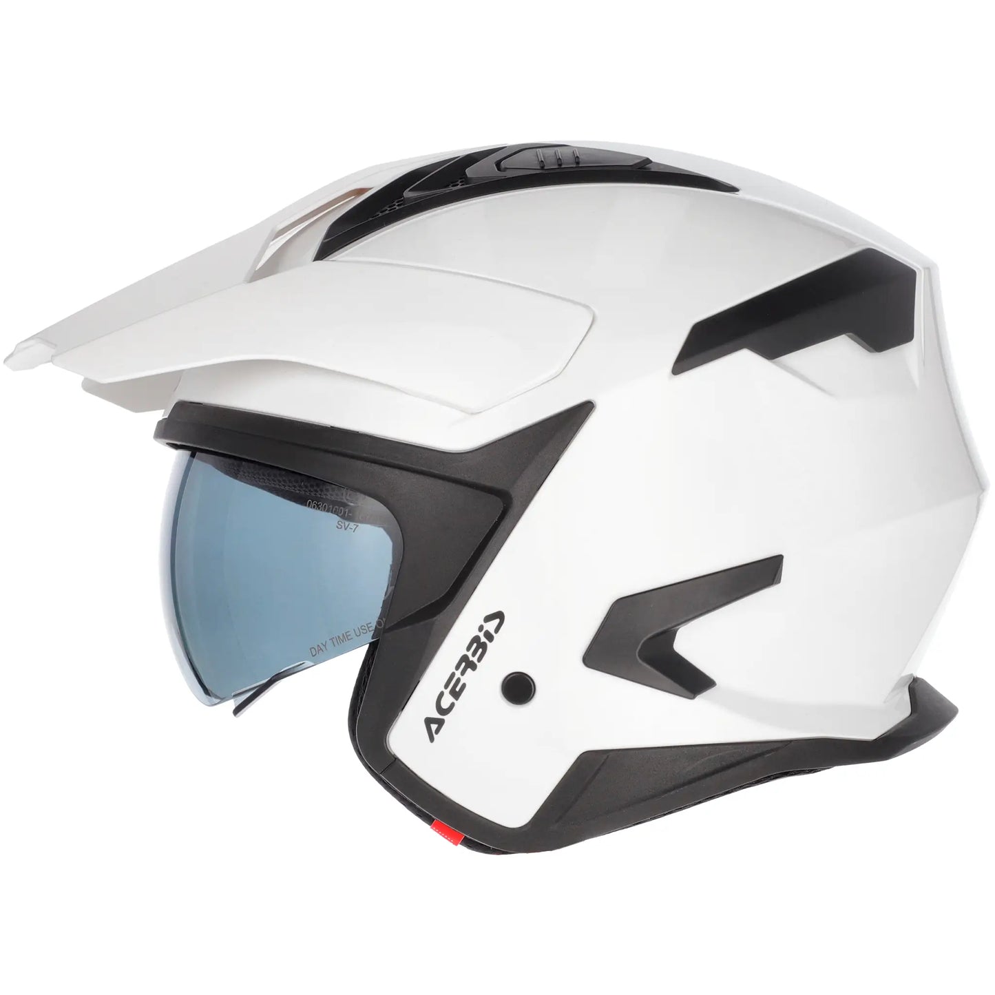Casco Acerbis Jet Aria Evo Solid - Blanco Brillo