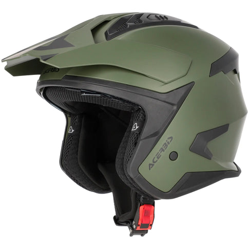 Casco Acerbis Jet Aria Evo Solid - Verde Mate