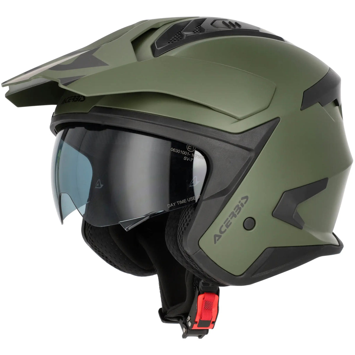 Casco Acerbis Jet Aria Evo Solid - Verde Mate