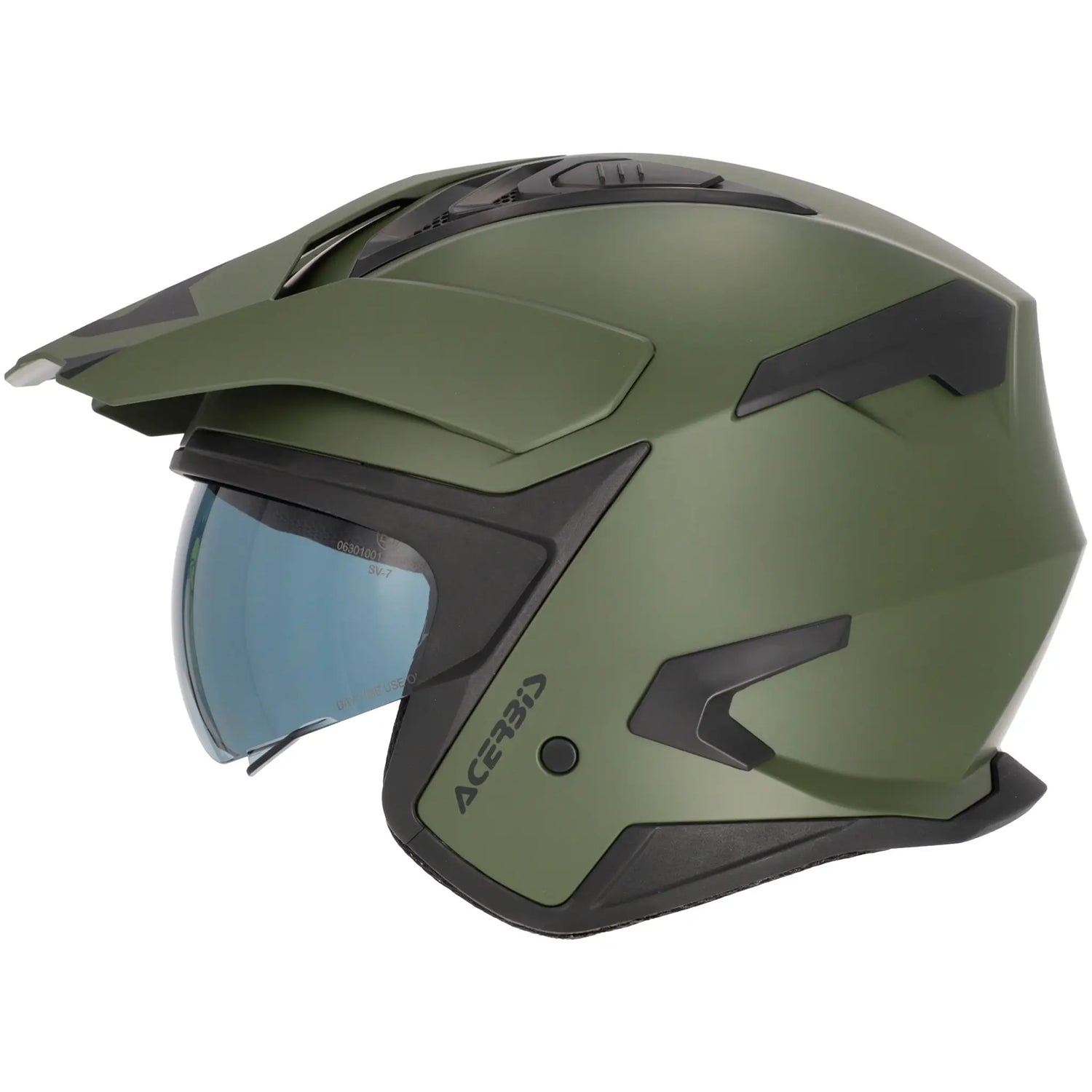 Casco Acerbis Jet Aria Evo Solid - Verde Mate