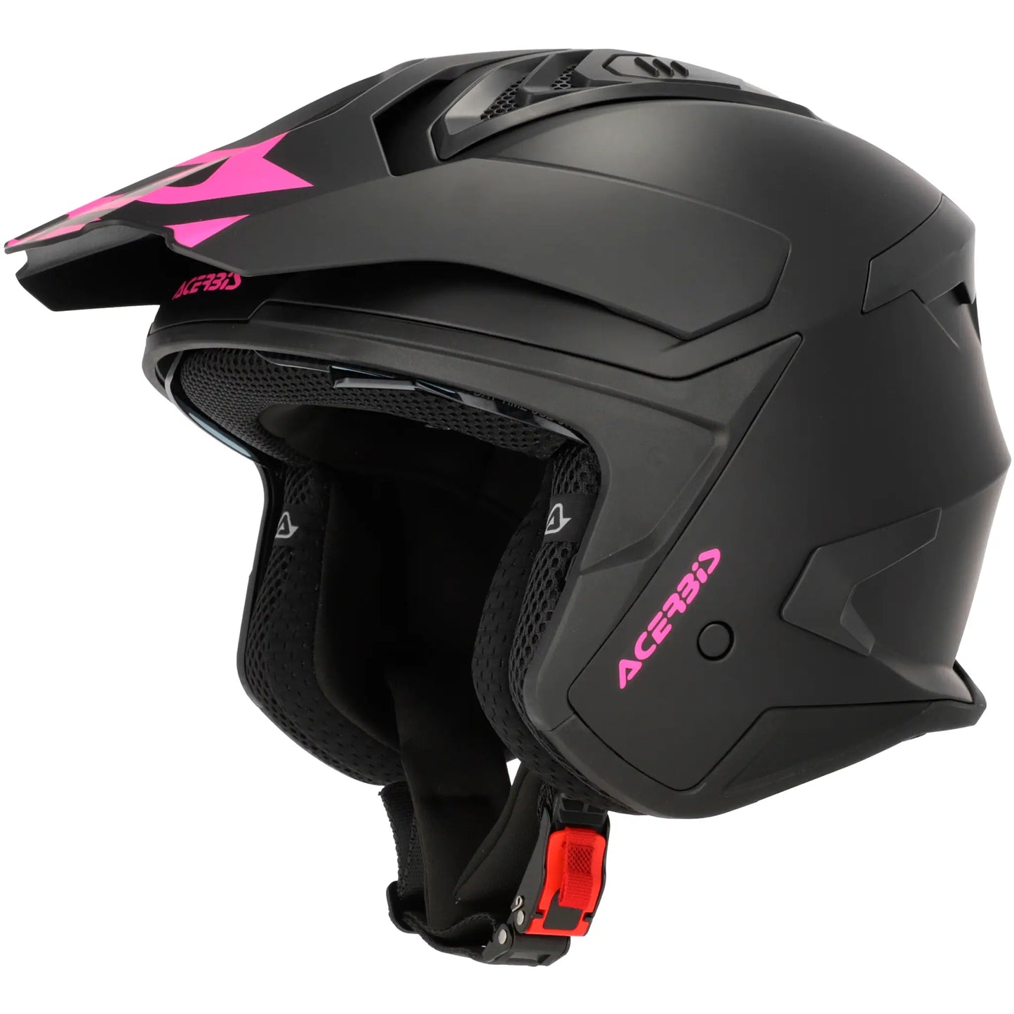 Casco Acerbis Jet Aria Evo Solid - Negro/Rosa Mate