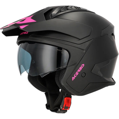 Casco Acerbis Jet Aria Evo Solid - Negro/Rosa Mate