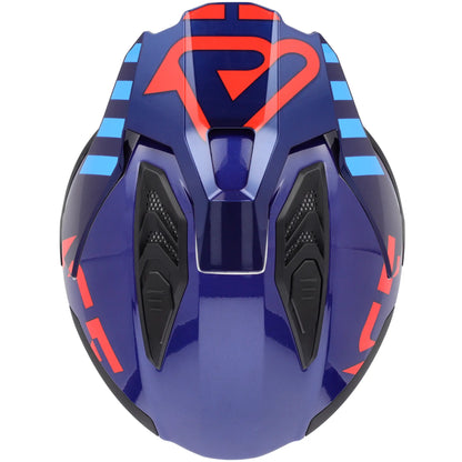 Casco Acerbis Jet Aria Evo Graphic - Blanco/Azul/Rojo