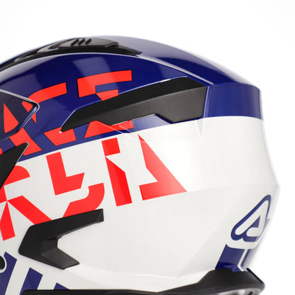 Casco Acerbis Jet Aria Evo Graphic - Blanco/Azul/Rojo