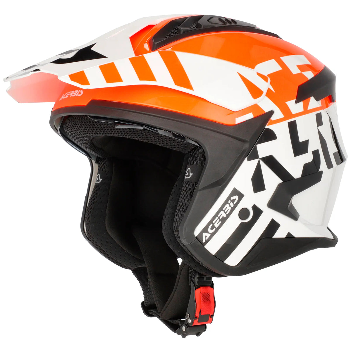 Casco Acerbis Jet Aria Evo Graphic - Blanco/Naranja