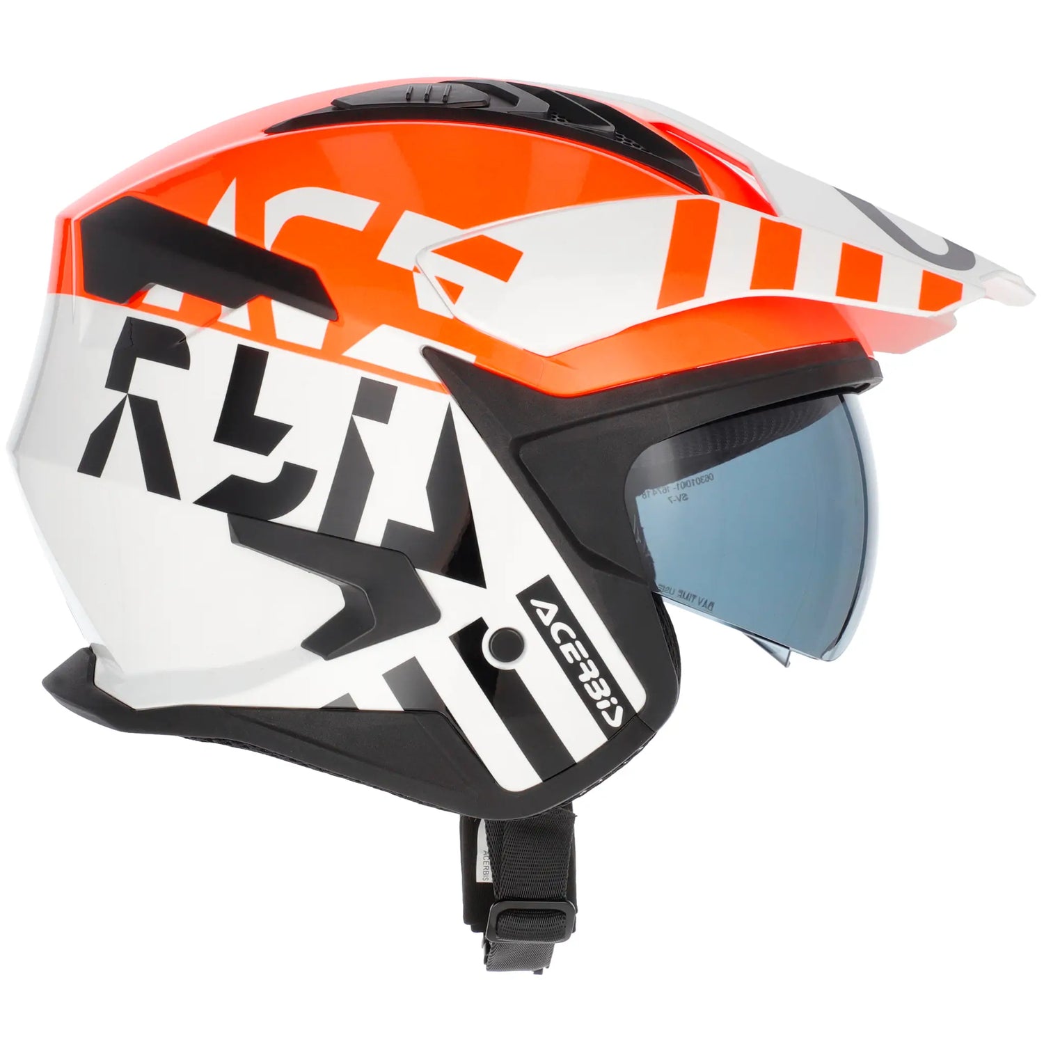Casco Acerbis Jet Aria Evo Graphic - Blanco/Naranja