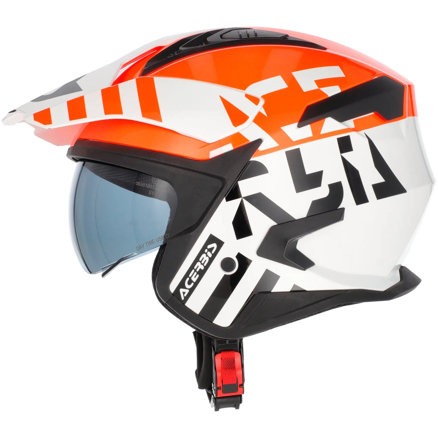 Casco Acerbis Jet Aria Evo Graphic - Blanco/Naranja