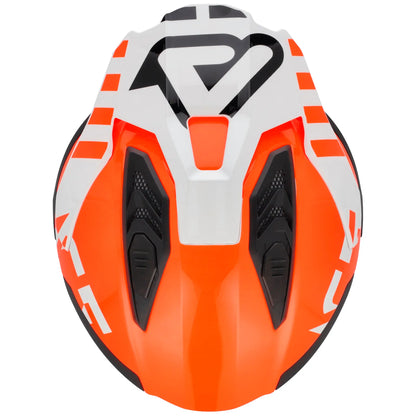 Casco Acerbis Jet Aria Evo Graphic - Blanco/Naranja