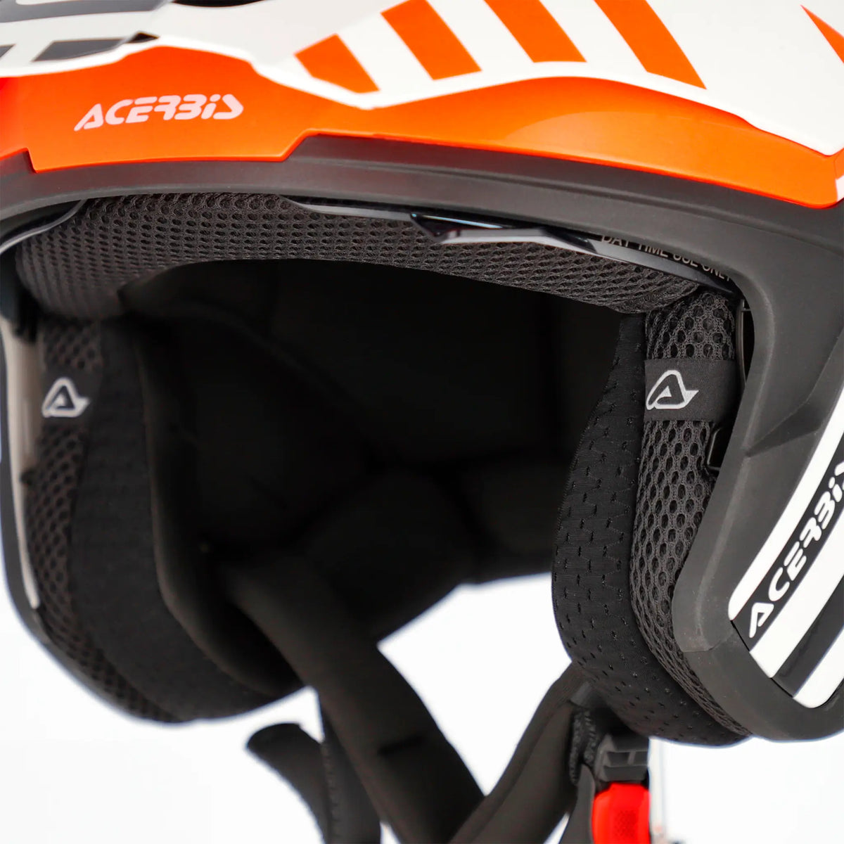 Casco Acerbis Jet Aria Evo Graphic - Blanco/Naranja