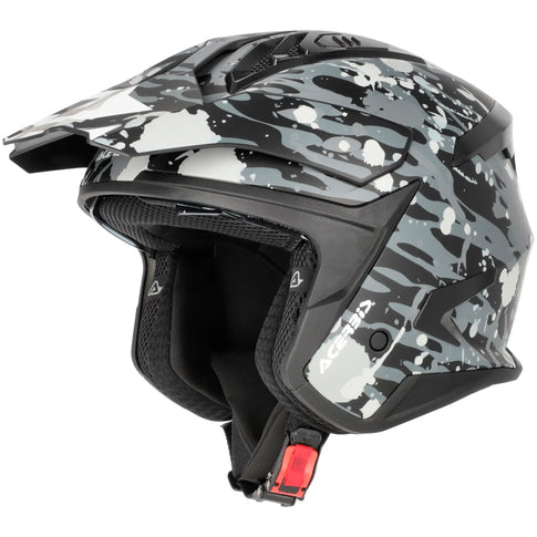 Casco Acerbis Jet Aria Evo Graphic - Camuflaje Gris/Negro