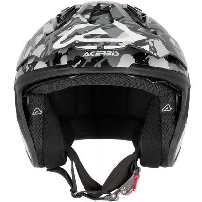 Casco Acerbis Jet Aria Evo Graphic - Camuflaje Gris/Negro