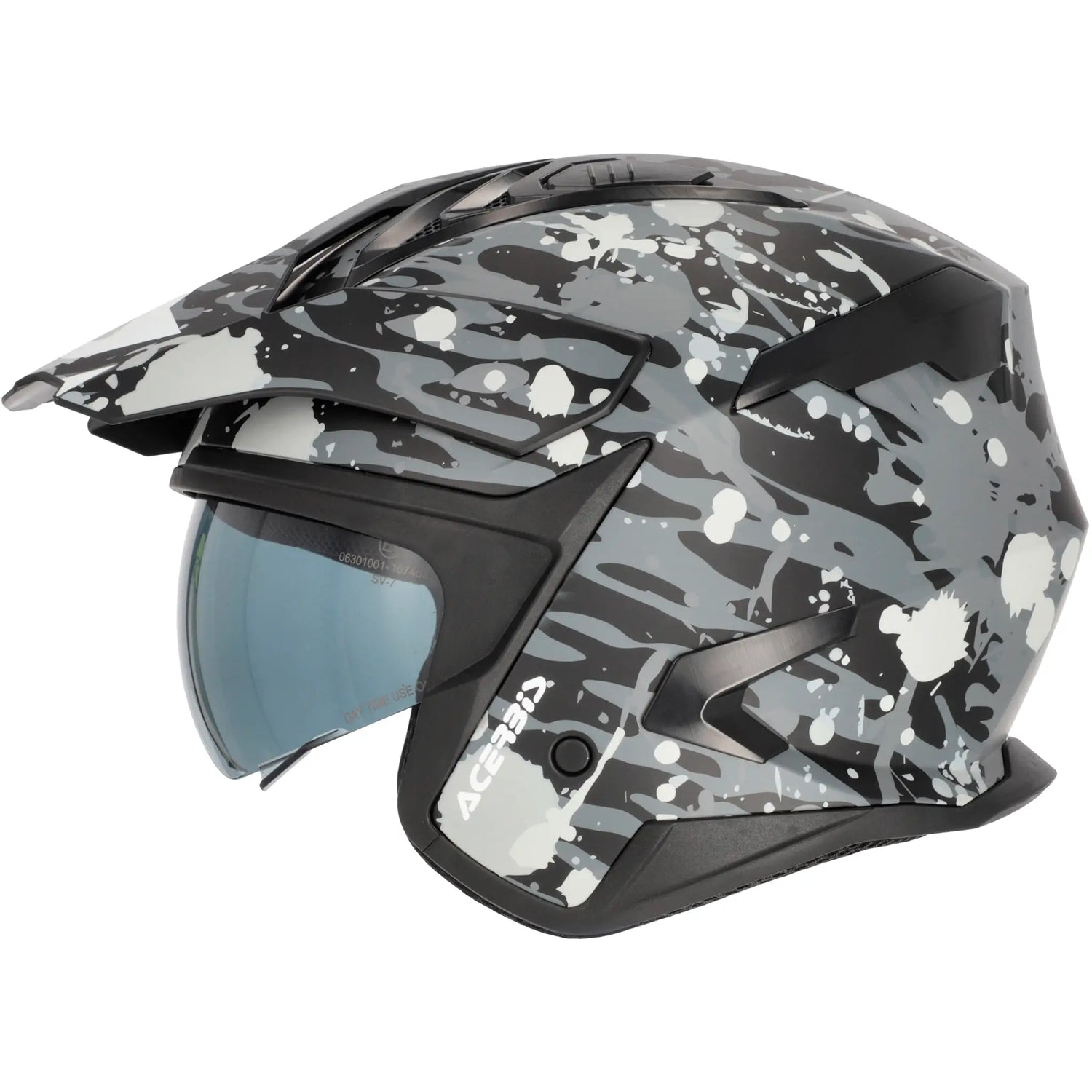 Casco Acerbis Jet Aria Evo Graphic - Camuflaje Gris/Negro