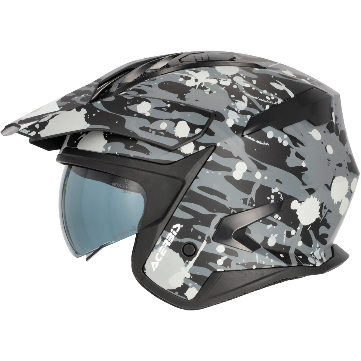 Casco Acerbis Jet Aria Evo Graphic - Camuflaje Gris/Negro