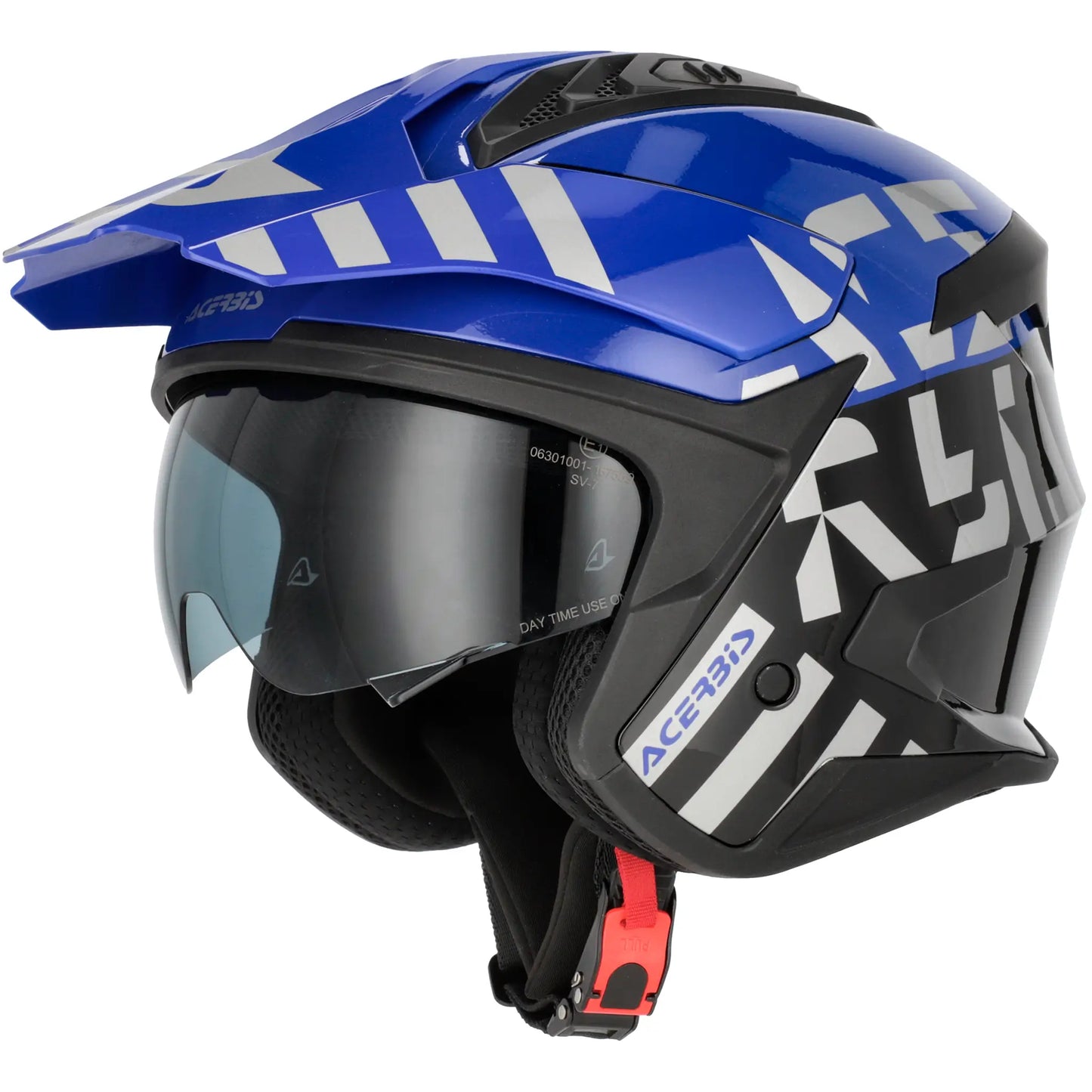 Casco Acerbis Jet Aria Evo Graphic - Negro/Azul