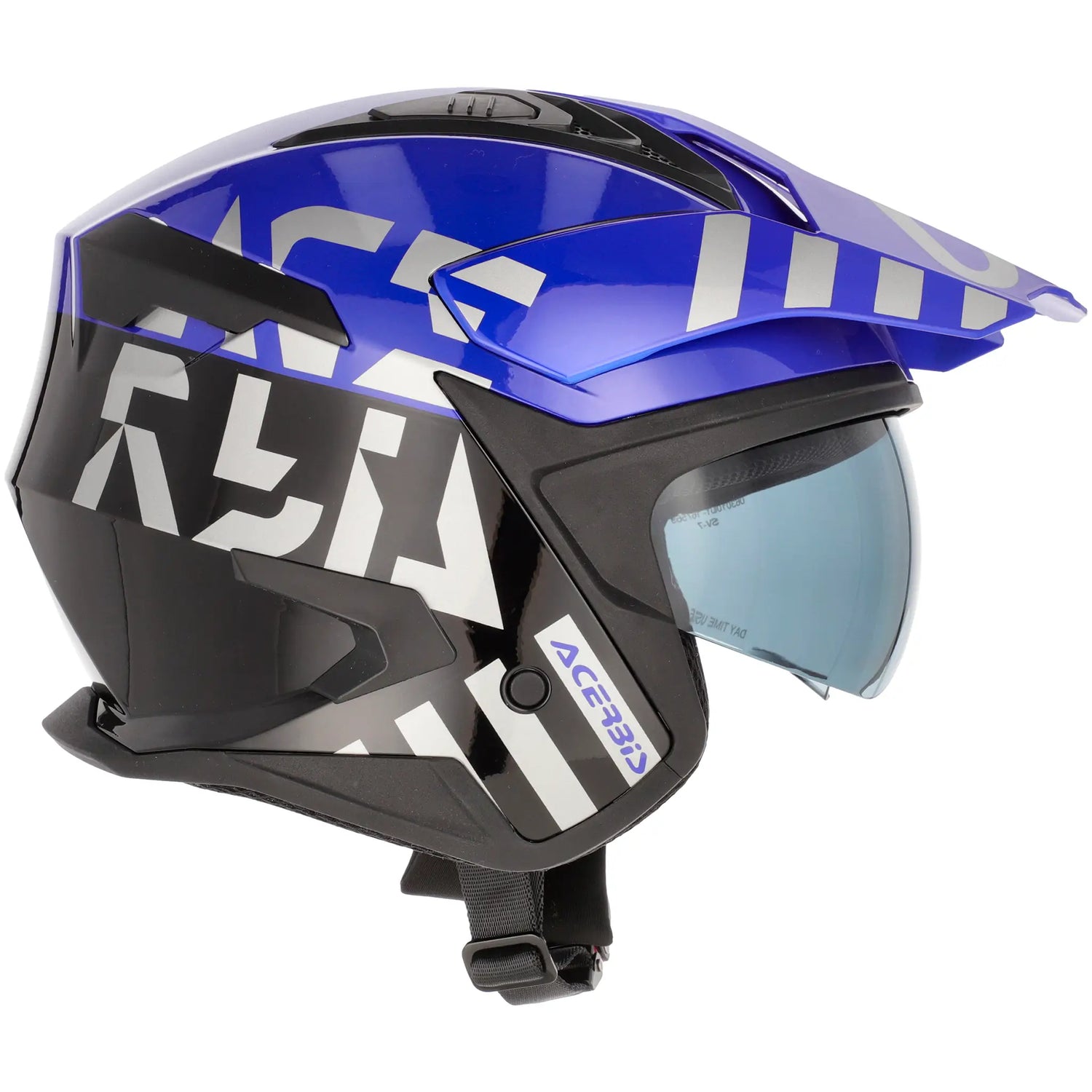 Casco Acerbis Jet Aria Evo Graphic - Negro/Azul