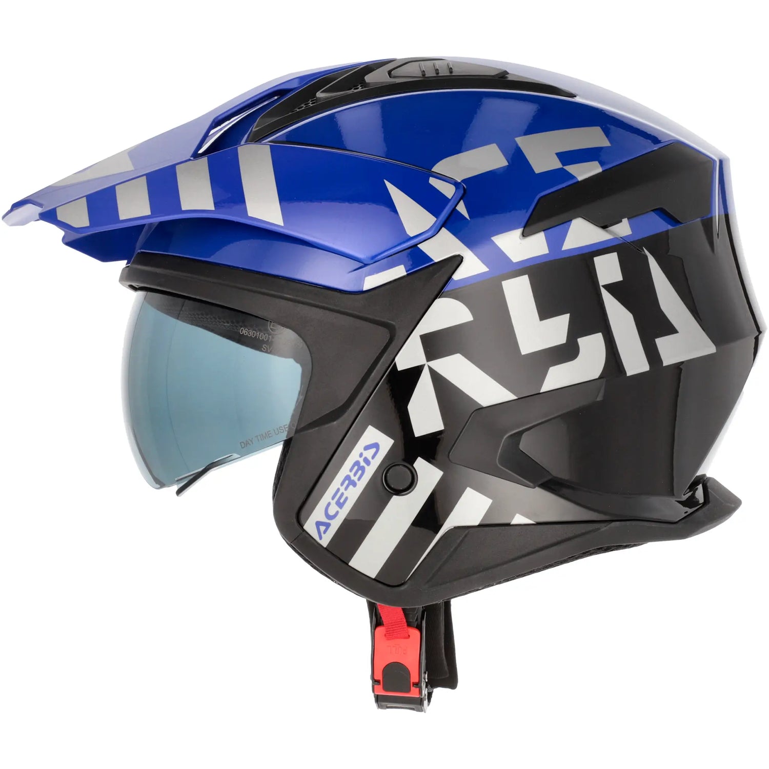 Casco Acerbis Jet Aria Evo Graphic - Negro/Azul