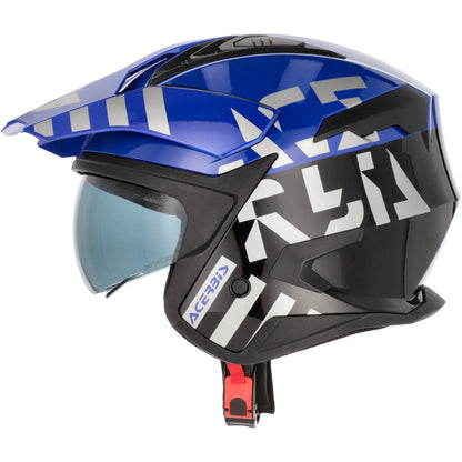 Casco Acerbis Jet Aria Evo Graphic - Negro/Azul