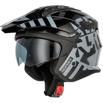 Casco Acerbis Jet Aria Evo Graphic - Negro/Gris