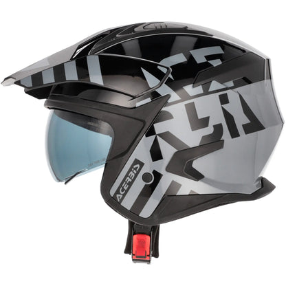 Casco Acerbis Jet Aria Evo Graphic - Negro/Gris