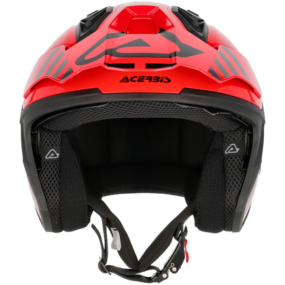 Casco Acerbis Jet Aria Evo Graphic - Negro/Rojo
