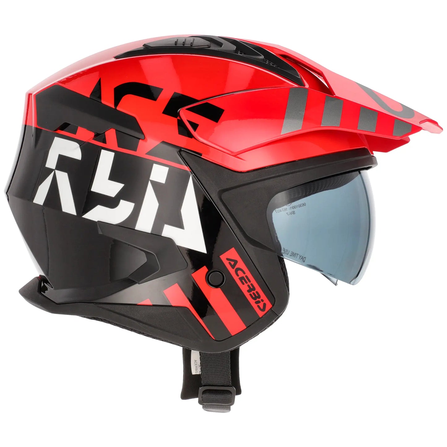 Casco Acerbis Jet Aria Evo Graphic - Negro/Rojo