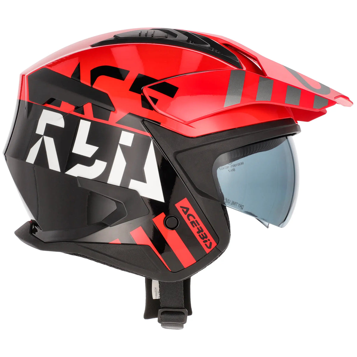 Casco Acerbis Jet Aria Evo Graphic - Negro/Rojo