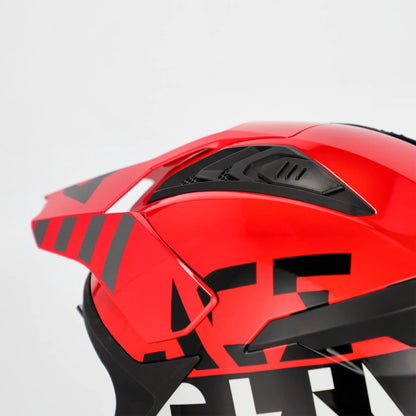 Casco Acerbis Jet Aria Evo Graphic - Negro/Rojo
