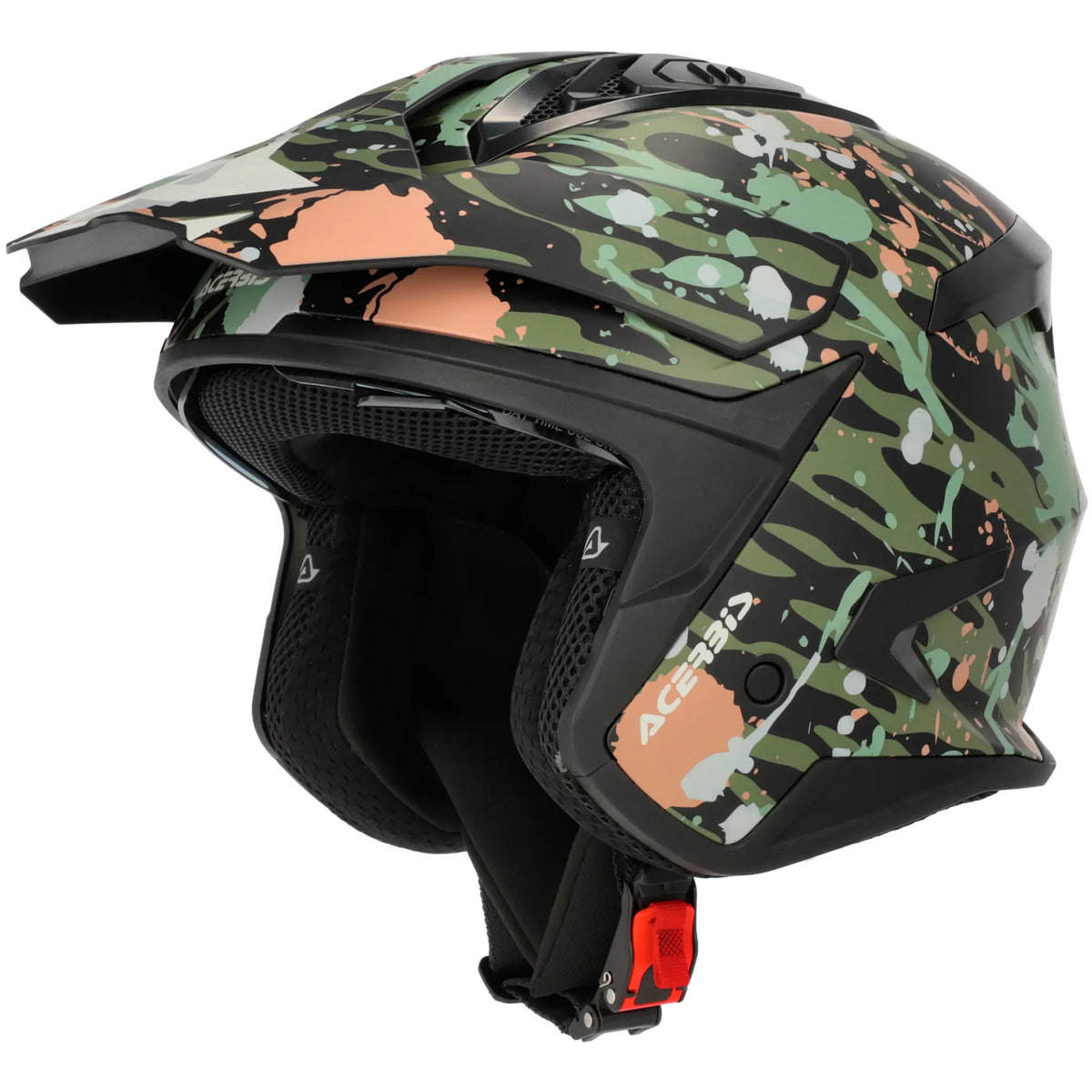 Casco Acerbis Jet Aria Evo Graphic - Camuflaje Verde/Marrón