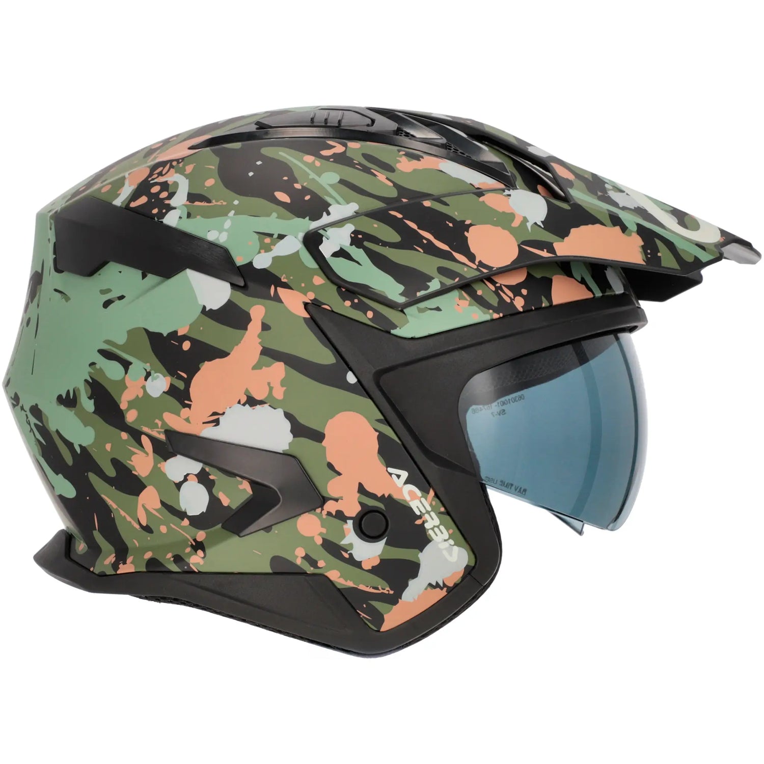 Casco Acerbis Jet Aria Evo Graphic - Camuflaje Verde/Marrón