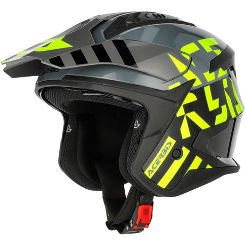 Casco Acerbis Jet Aria Evo Graphic - Negro/Amarillo