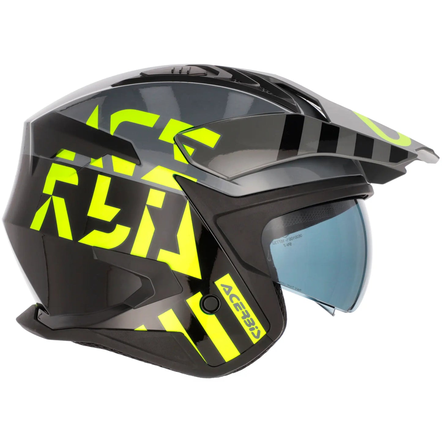 Casco Acerbis Jet Aria Evo Graphic - Negro/Amarillo