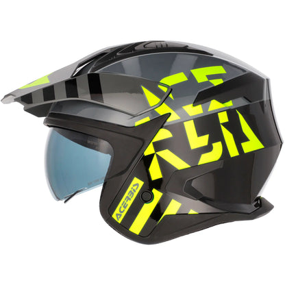 Casco Acerbis Jet Aria Evo Graphic - Negro/Amarillo