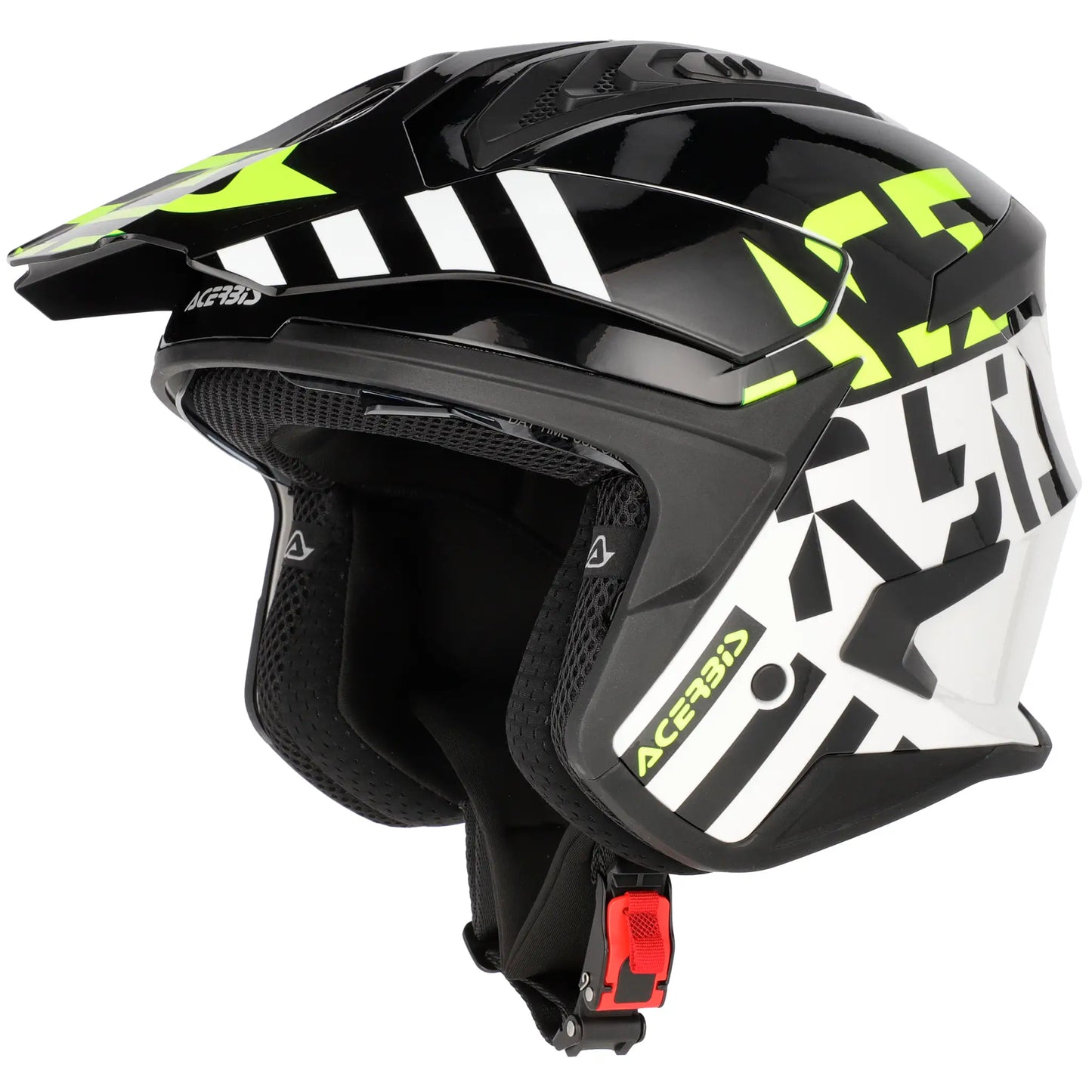 Casco Acerbis Jet Aria Evo Graphic - Negro/Blanco/Amarillo