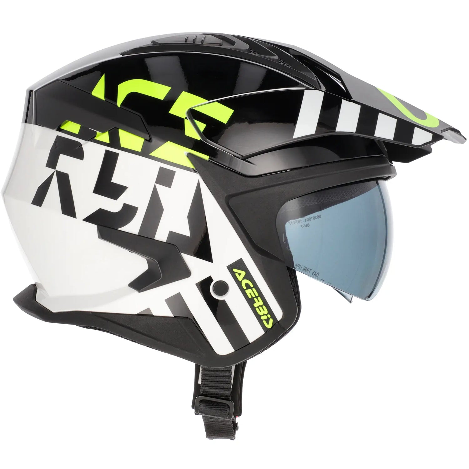 Casco Acerbis Jet Aria Evo Graphic - Negro/Blanco/Amarillo