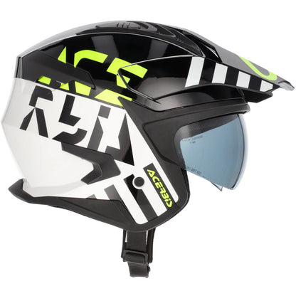 Casco Acerbis Jet Aria Evo Graphic - Negro/Blanco/Amarillo
