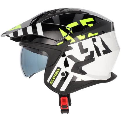 Casco Acerbis Jet Aria Evo Graphic - Negro/Blanco/Amarillo