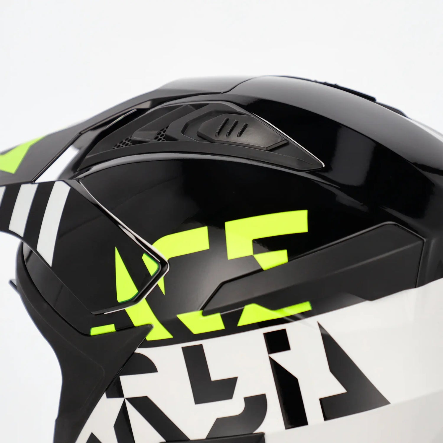 Casco Acerbis Jet Aria Evo Graphic - Negro/Blanco/Amarillo