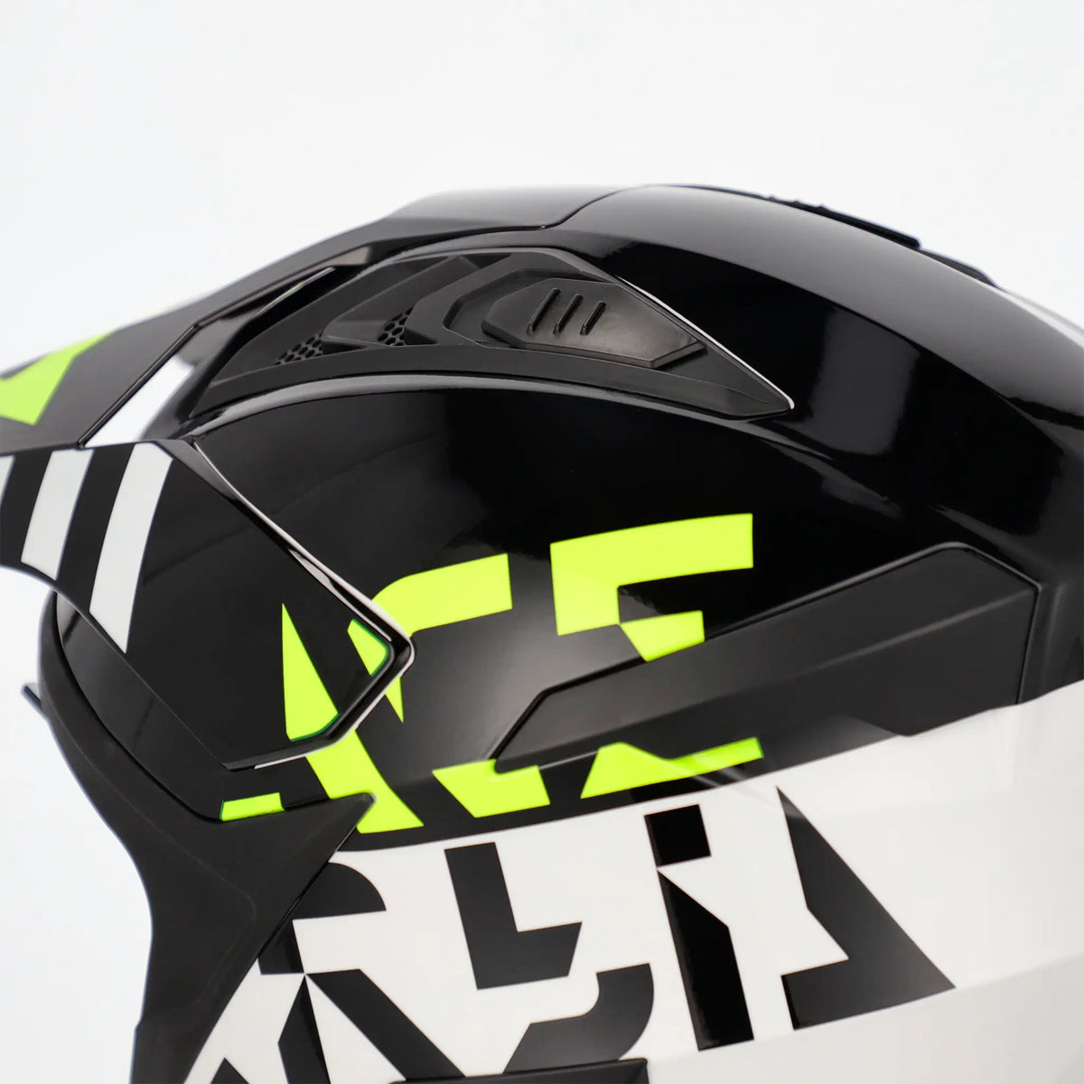 Casco Acerbis Jet Aria Evo Graphic - Negro/Blanco/Amarillo