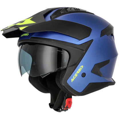 Casco Acerbis Jet Aria Evo Metallic - Azul Mate