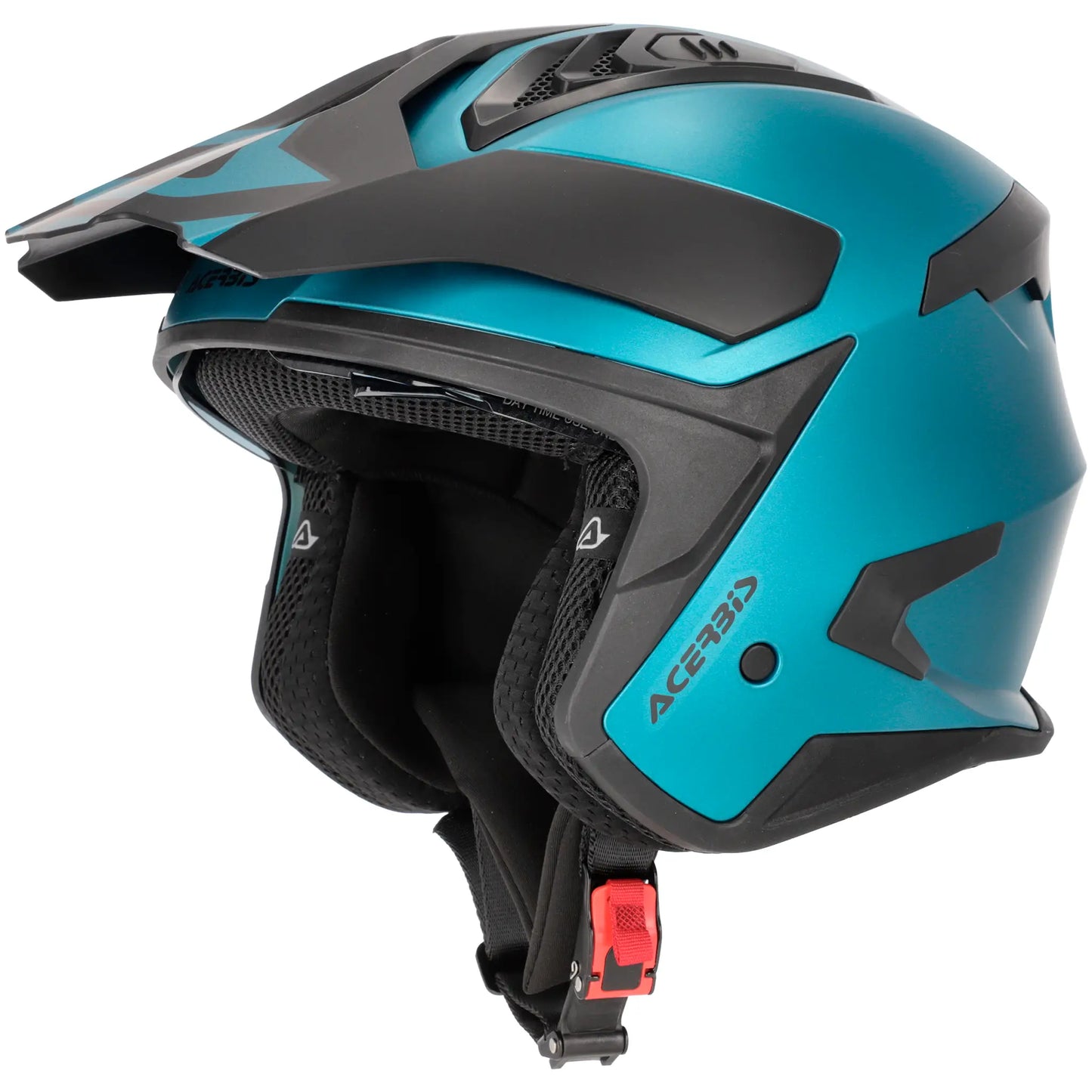 Casco Acerbis Jet Aria Evo Metallic - Azul Claro Mate