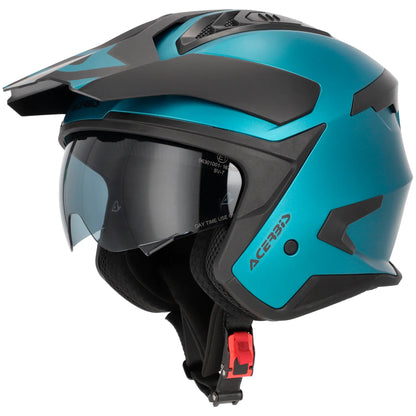Casco Acerbis Jet Aria Evo Metallic - Azul Claro Mate