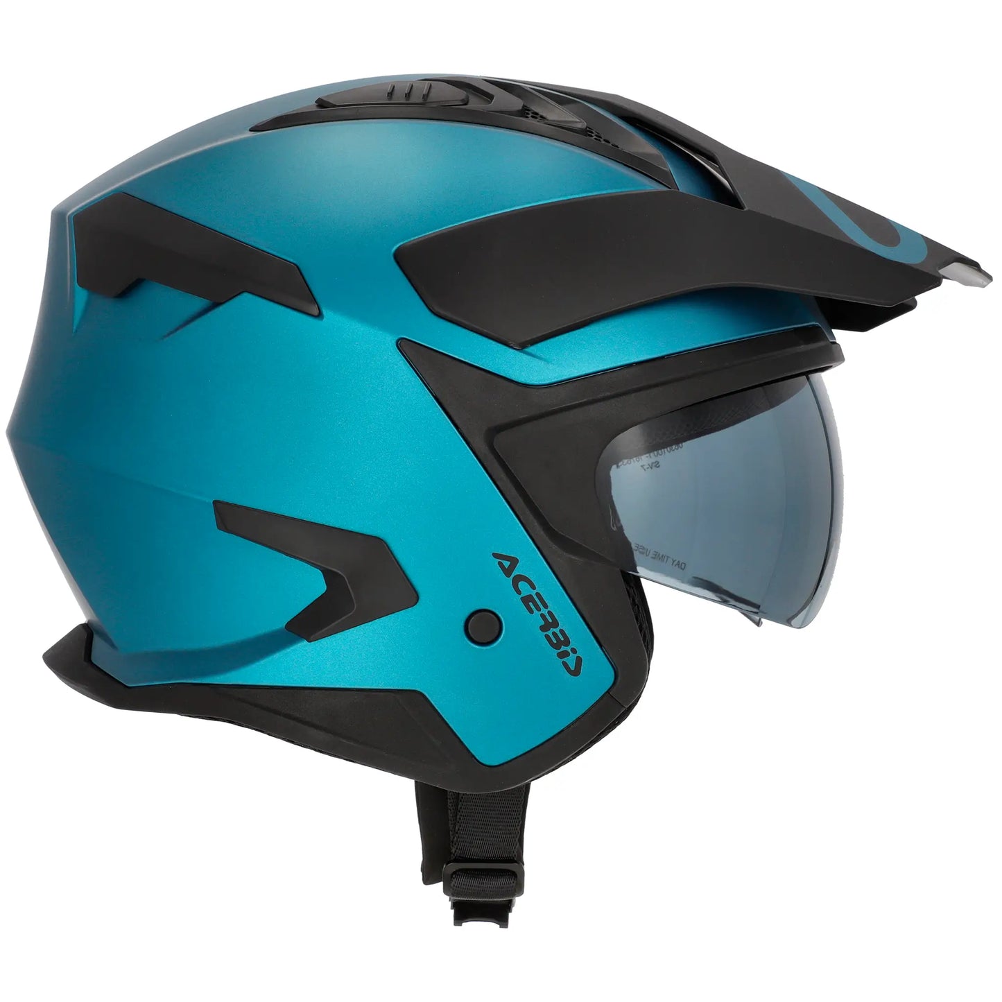 Casco Acerbis Jet Aria Evo Metallic - Azul Claro Mate