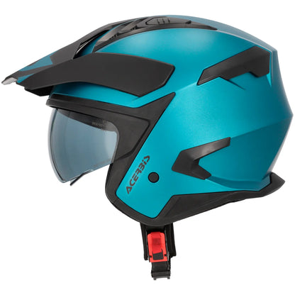 Casco Acerbis Jet Aria Evo Metallic - Azul Claro Mate