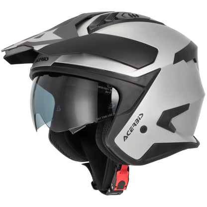 Casco Acerbis Jet Aria Evo Metallic - Plata Mate