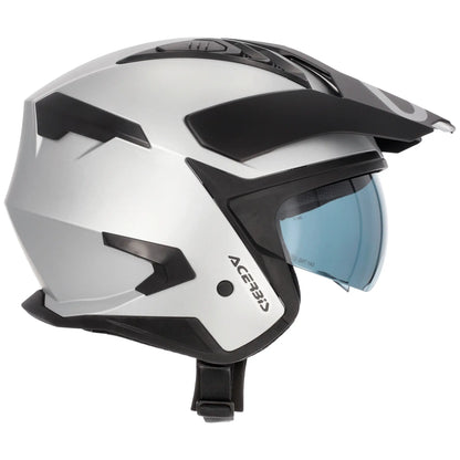 Casco Acerbis Jet Aria Evo Metallic - Plata Mate