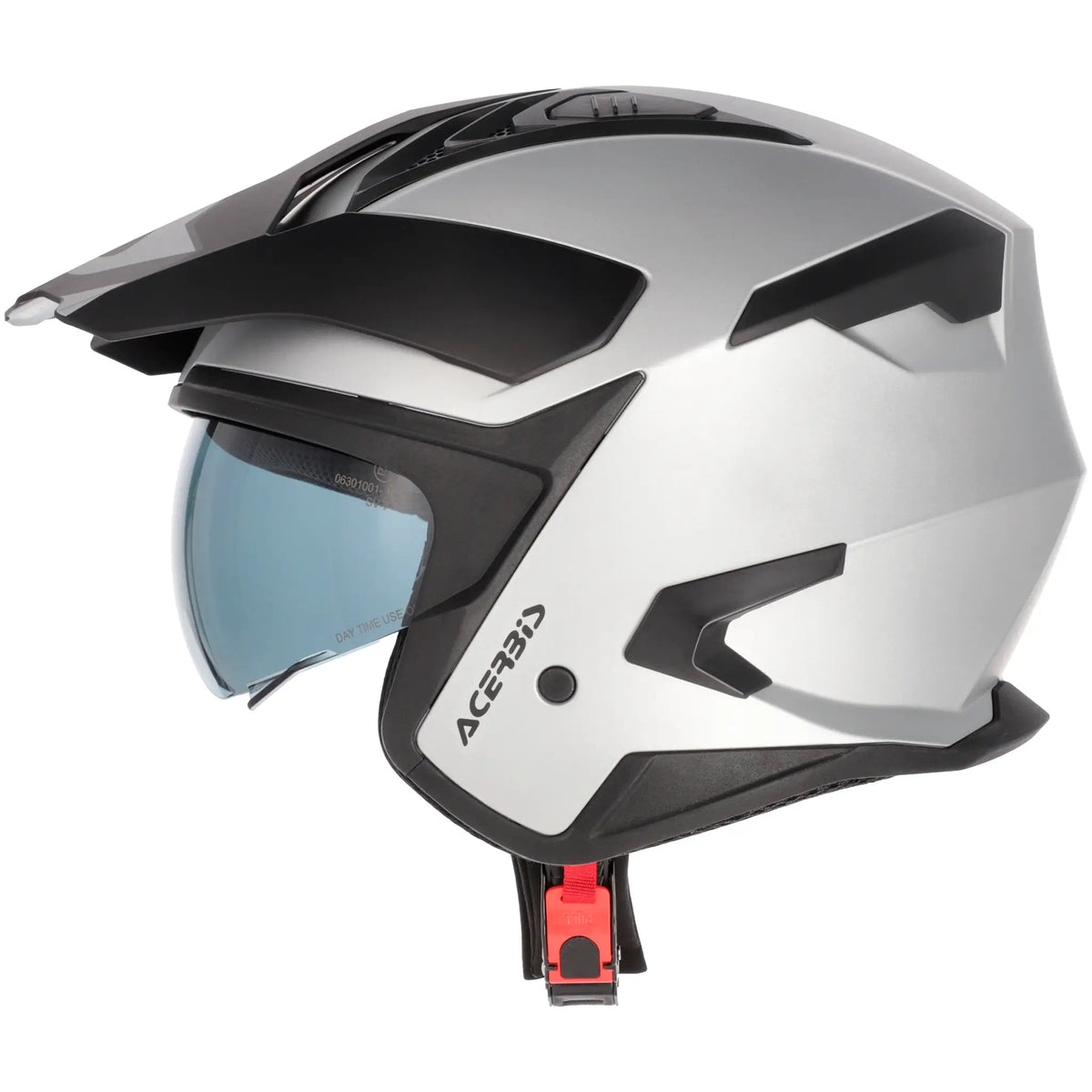 Casco Acerbis Jet Aria Evo Metallic - Plata Mate