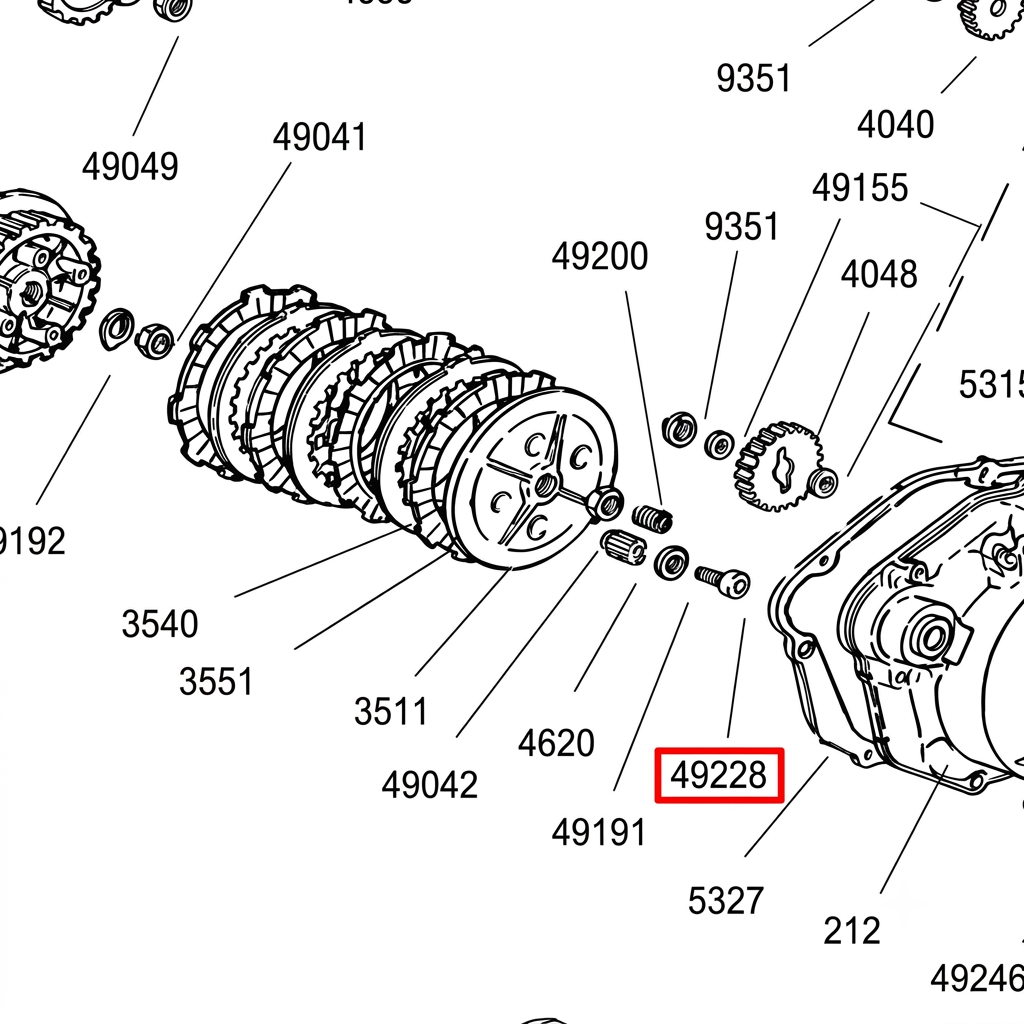 Tornillo muelle de embrague motor Minarelli AM6